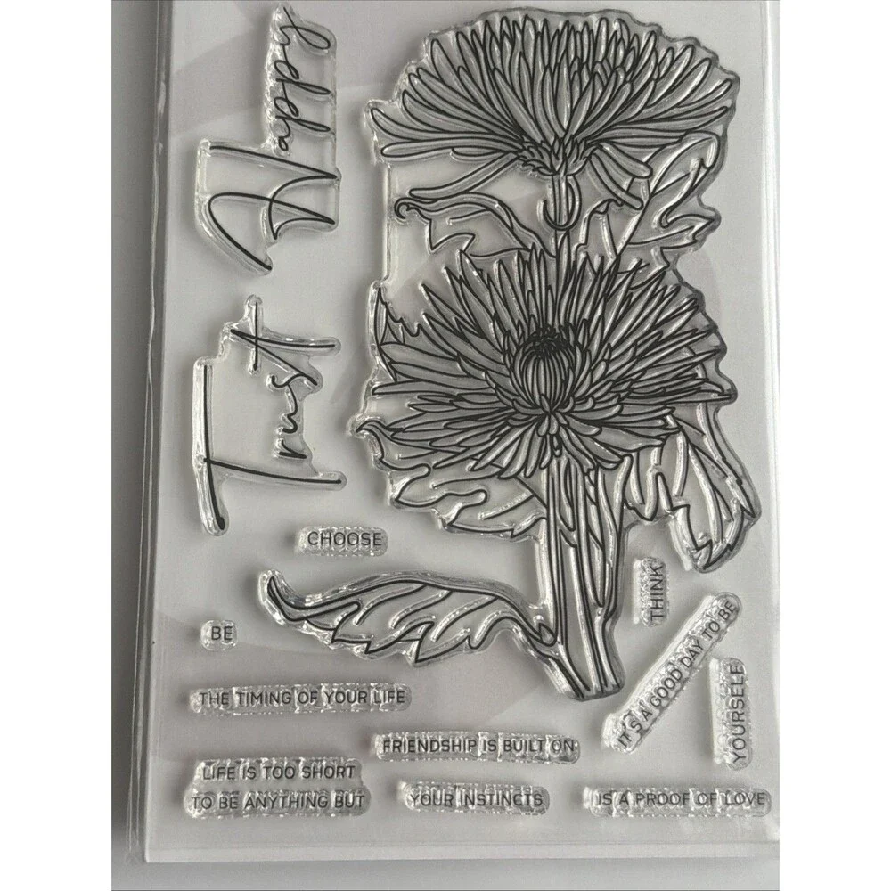 Altenew Paint A Flower: spider mums floral set flowers sentiments